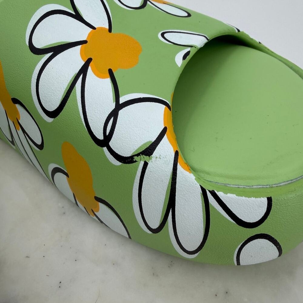 Melissa Free Print Daisy Platform Slide Sandals Green Size 8 - Picture 10 of 11